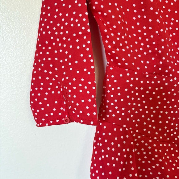 Hayden Red White Polka Dot Romper Size Small NWT - Picture 5 of 12